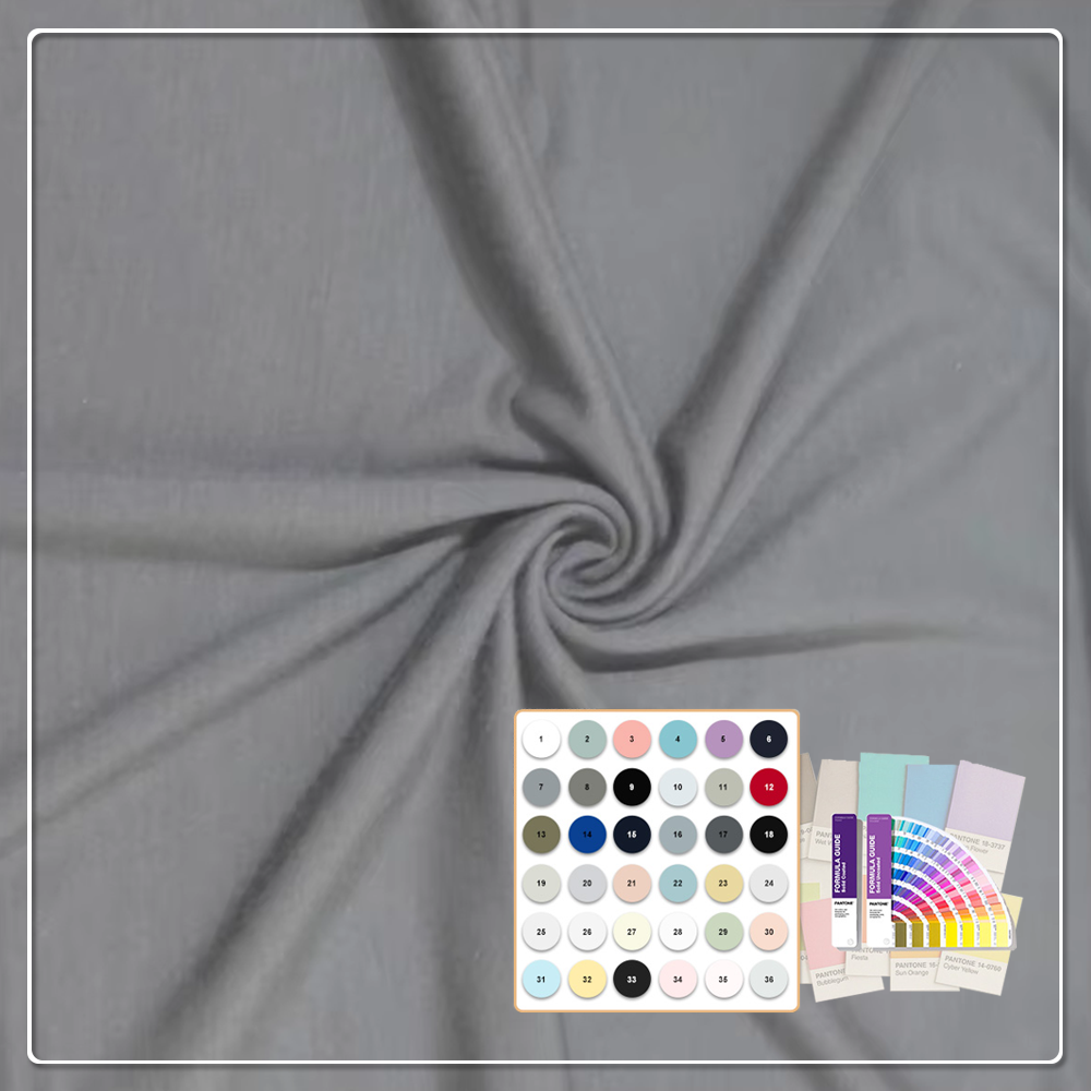 Ympäristöystävällinen 100 % modalista valmistettu yksinkertainen jerseykangas, 170–180 g/m², kosteudenimevä, hengittävä ja iholle ystävällinen vaatetus- ja alusvaatetuskangas