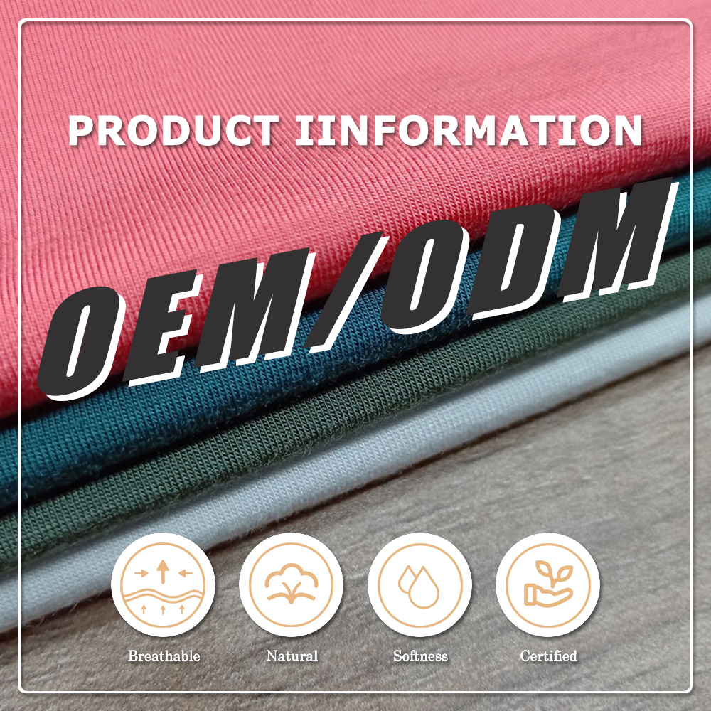 Eco-Friendly Knitted Soft Breathable Absorbent Bamboo Fabric for Underwear Bras Boxers Socks Single Jersey