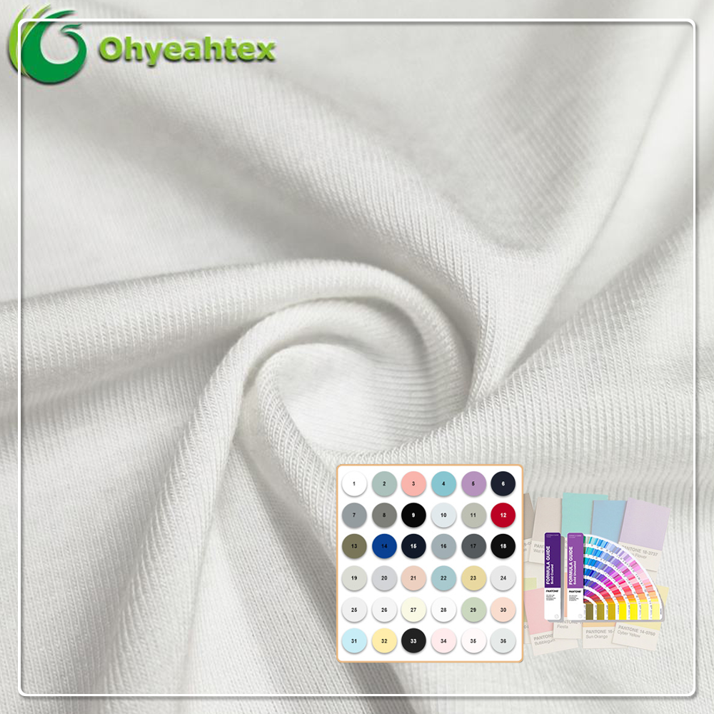 Organic Knitted Stretch Great Texture 45%Bamboo 20%Seacell 29%Sorona 6% Spandex Eco-Friendly Fabric 2023 for Activewear T-Shirts