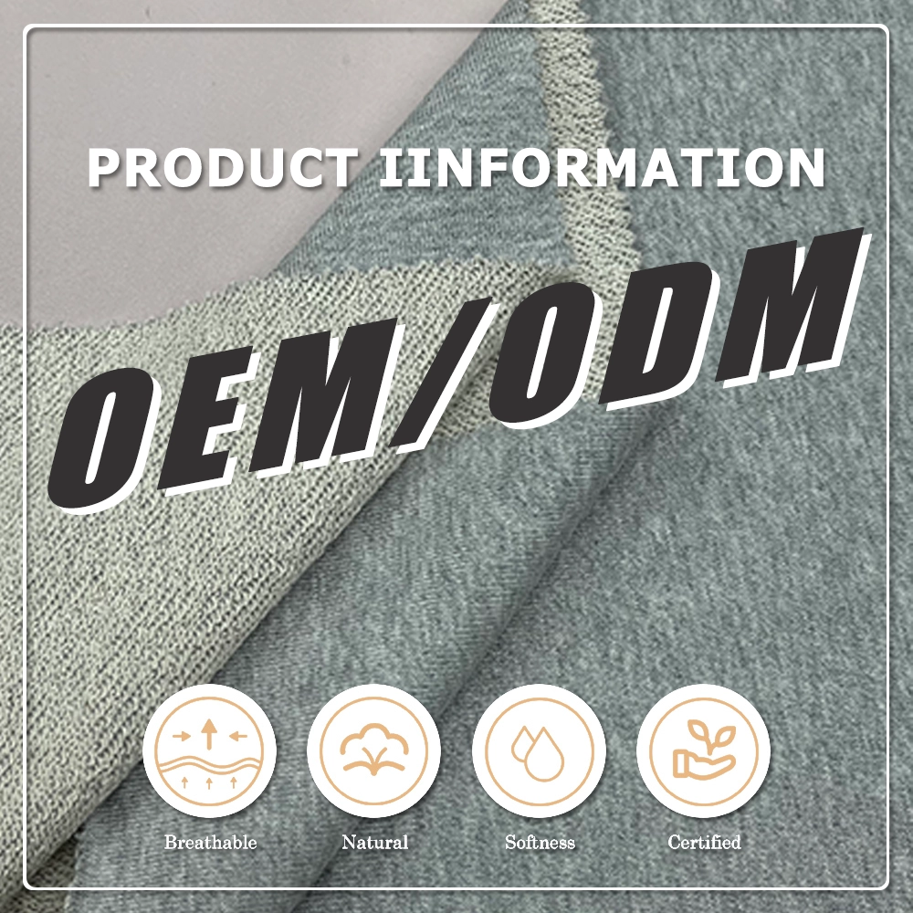 Comfortable Smooth 420gsm 70%Bamboo 30%Organic Cotton French Terry Fabric For Hoodies