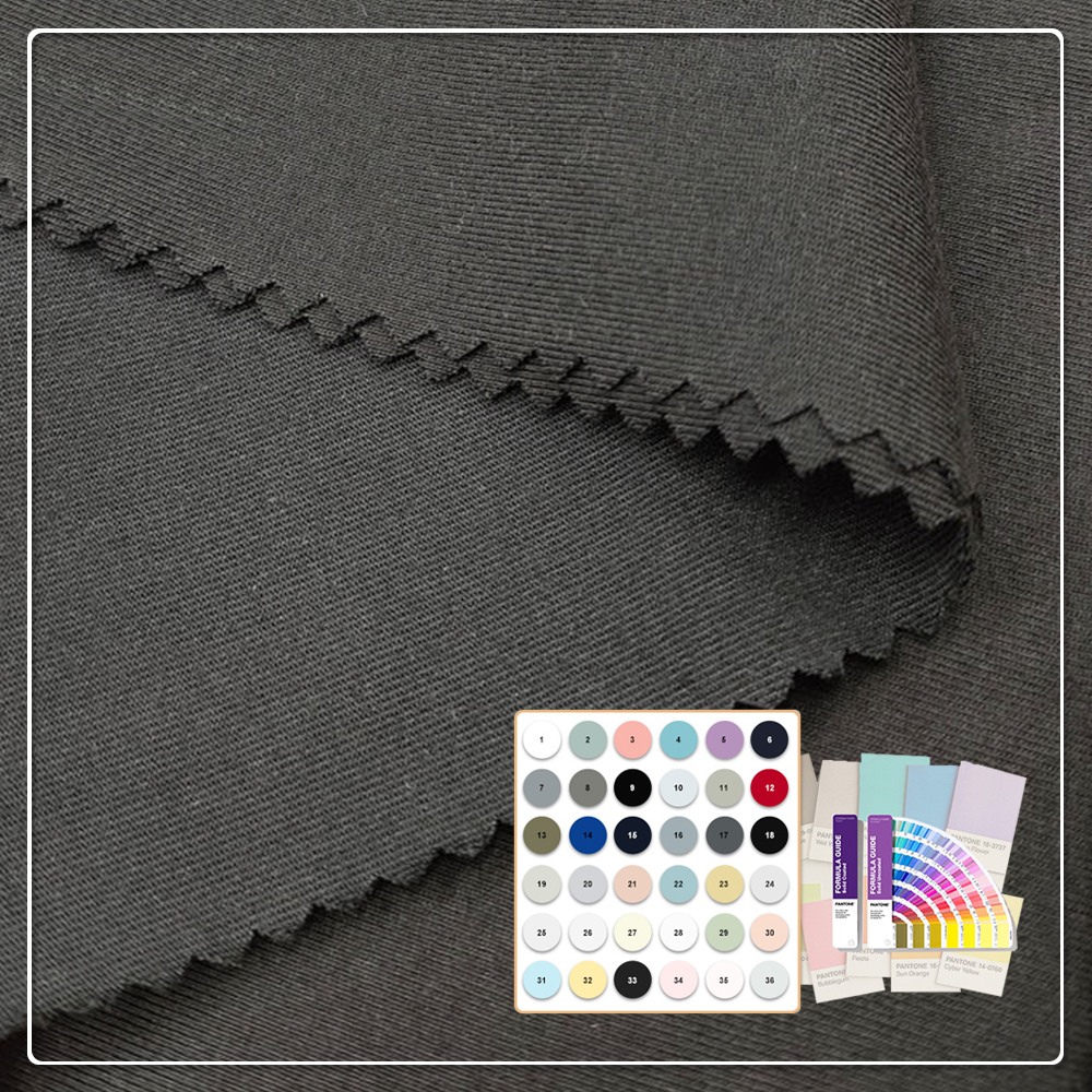 Meistverkauftes umweltfreundliches, dehnbares, atmungsaktives Jerseygewebe mit 61,5 % Supima-Baumwolle, 32,5 % Coolmax und 6 % Elasthan für T-Shirts