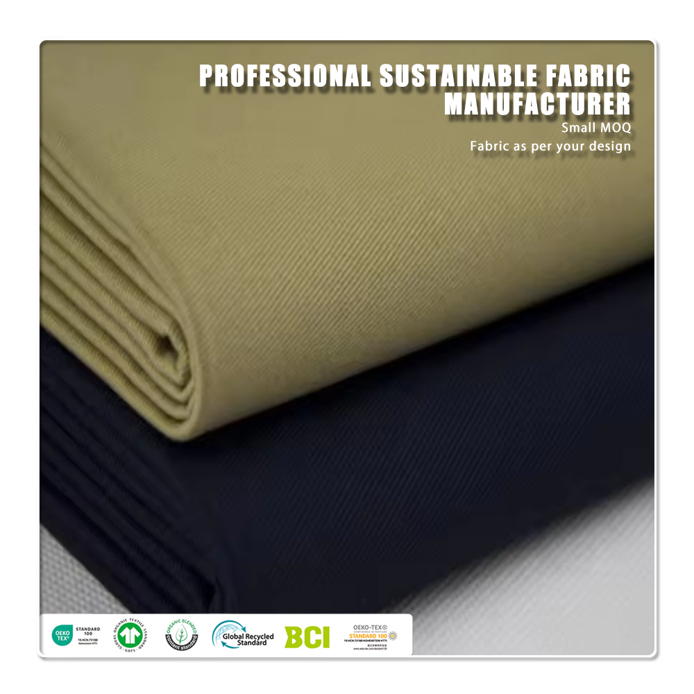 235 g/m² schweres, 100 % Baumwoll-Twill-Gewebe – OEKO-TEX®-zertifiziert, atmungsaktiv, mit Stretchanteil aus Spandex für strapazierfähige Kinderbekleidung