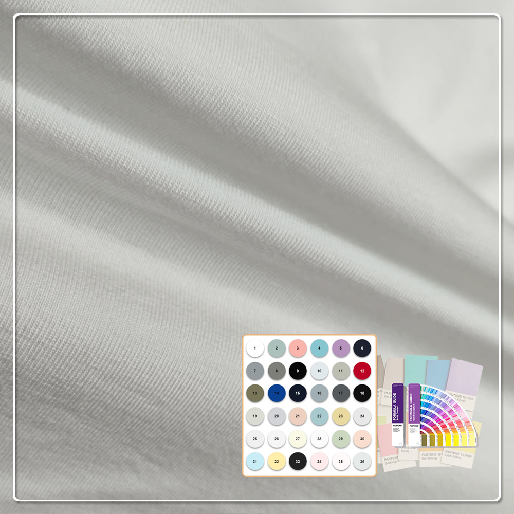 47% Modal 47% Cotton 6% Spandex Eco-Friendly Stretch Jersey Fabrics for Underwear Medium Weight