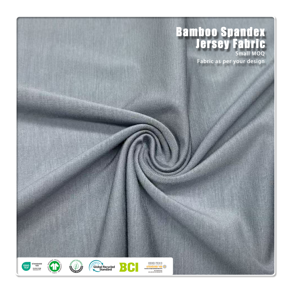 190gsm 88% Lyocell 12% Spandex trikåtyg med fuktväggande egenskaper och utmärkt elasticitet är lämplig för att tillverka högkvalitativa klänningar