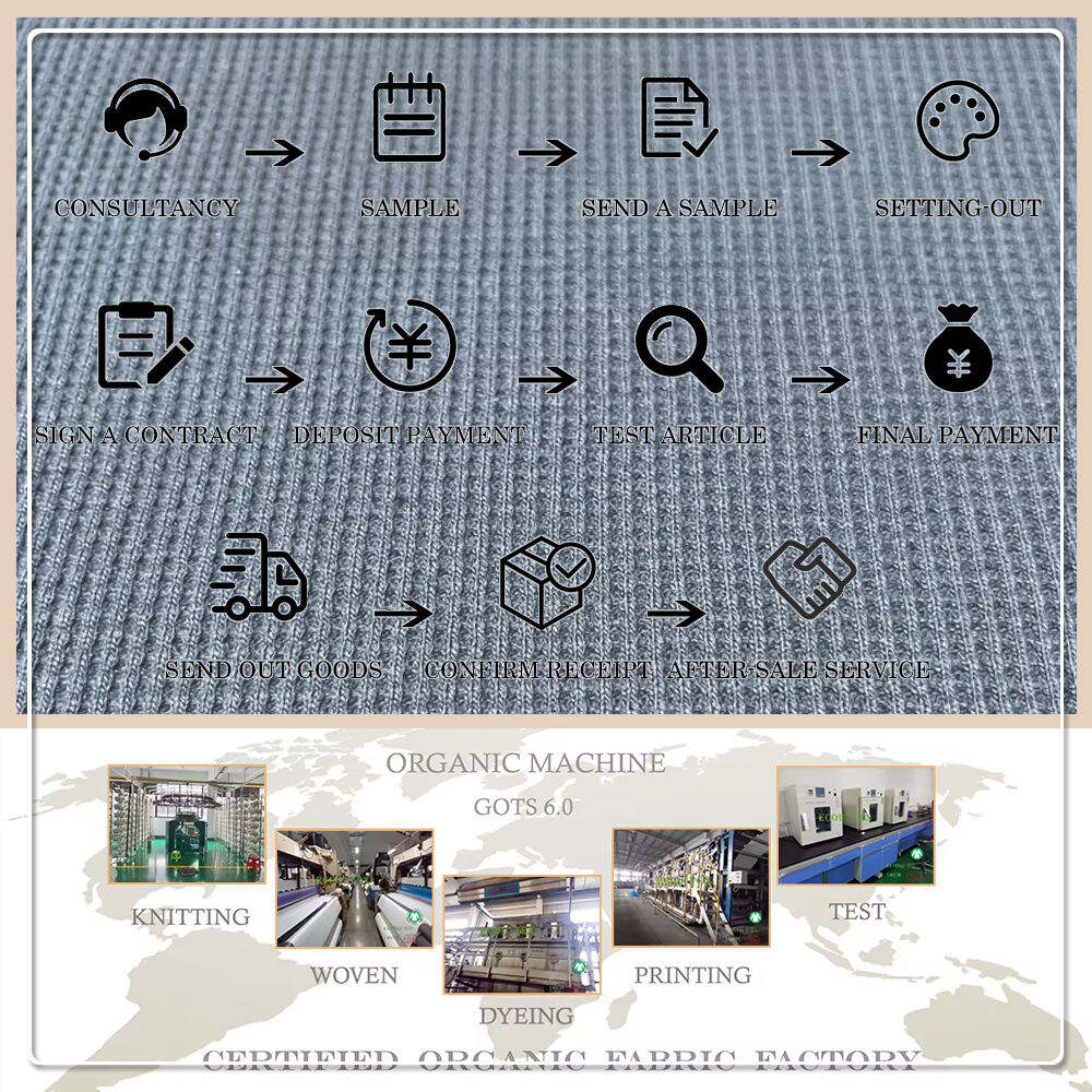 GOTS Certified Organic Combed Cotton Heavyweight 400gsm Breathable Waffle Fabric Black for Girls & Boys Hoodie (4).jpg