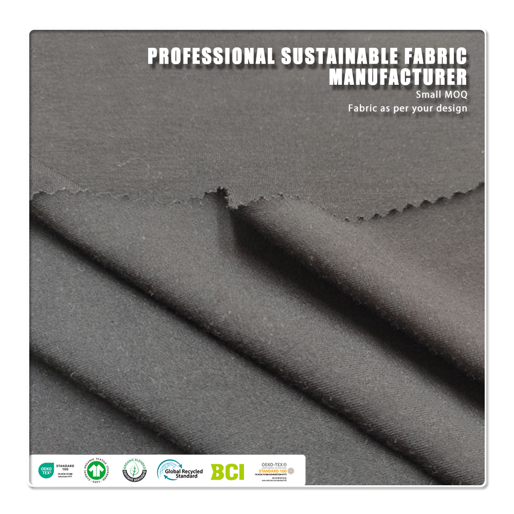 100% Bamboo Fiber 280GSM Anti-Bacteria Moisture-Absorbent Eco-Friendly Breathable Single Jersey Fabric for Apparel & Sportswear