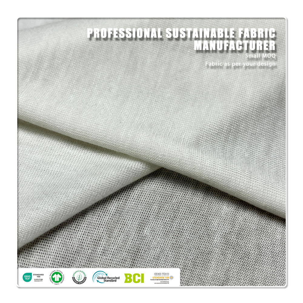 OEKO TEX Certified 70% Lyocell 30% Organic Cotton Anti-Bacteria Moisture-Absorbent Breathable Stretch Eco-Friendly Knit Fabric
