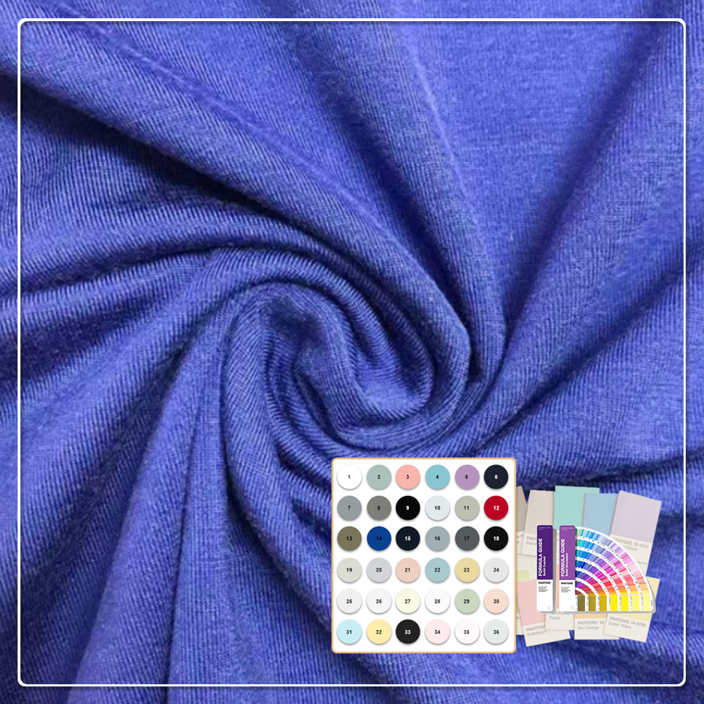 Eco-Friendly Sustainable Breathable Knitting Bamboo Fiber T-Shirt Fabric for Activewear & Sleepwear Boys & Girls Lightweight