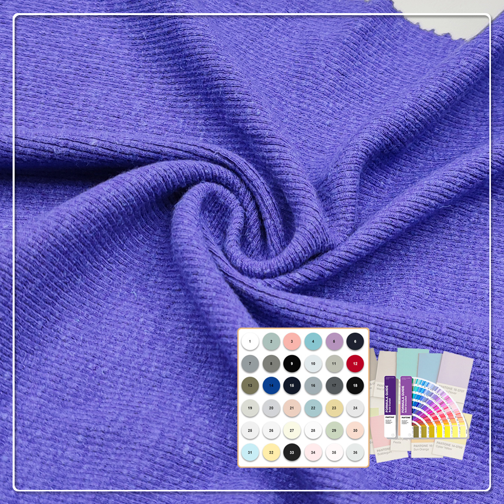 Anti-UV Anti-Mildew Anti-Odor Anti-Bacteria Wicking Stretch Ribbed 67% Bamboo 28% Organic Hemp 5%Spandex Fabric for Dresses & Apparel