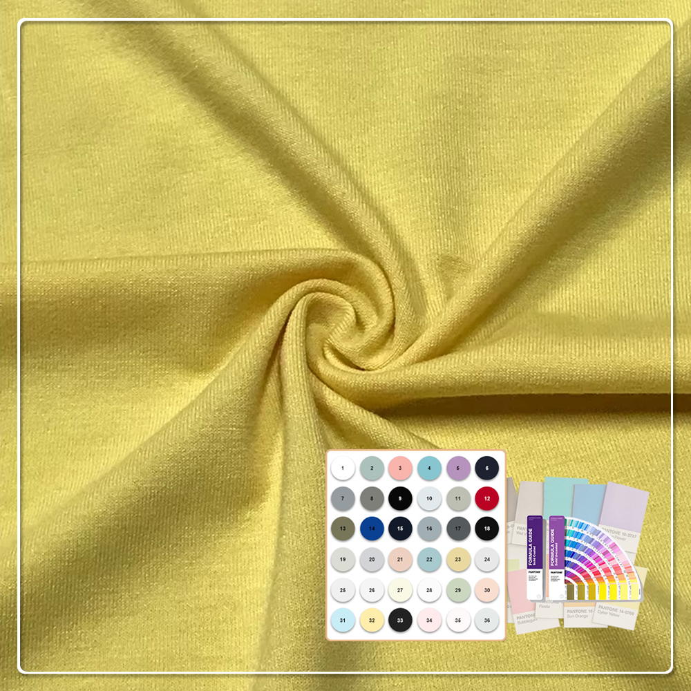 मुफ्त नमूना: 100% पॉलिएस्टर स्ट्रेच, क्विक-ड्राई, श्वासोच्छ्वास करने योग्य, एंटी-बैक्टीरियल जर्सी कपड़ा एक्टिववियर वस्त्रों के लिए – मध्यम भार वाला सादा कपड़ा