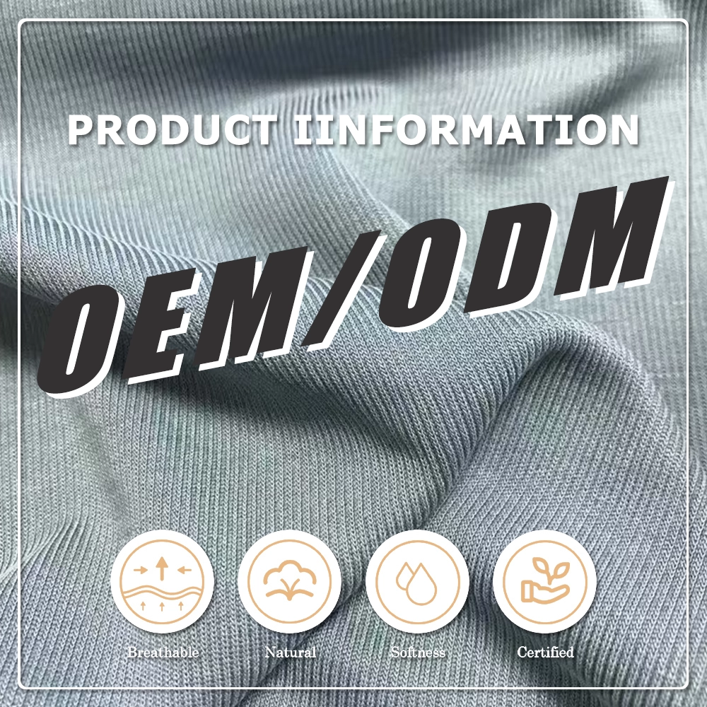 Tänderlinning slitstark, krympbeständig, antistatisk polyesterinterlockfabrik på 210 g/m², bredd 160 cm, certifierad enligt Oeko-Tex