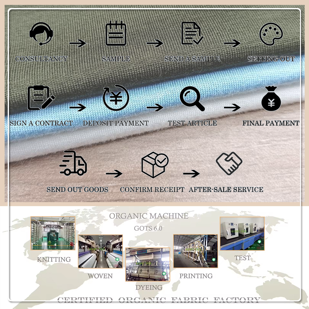 Organic Eco-Friendly Moisture-Absorbent Quick-Dry Stretch 93% Bamboo Lyocell 7% Spandex Infant/Baby Fabric for Pajamas