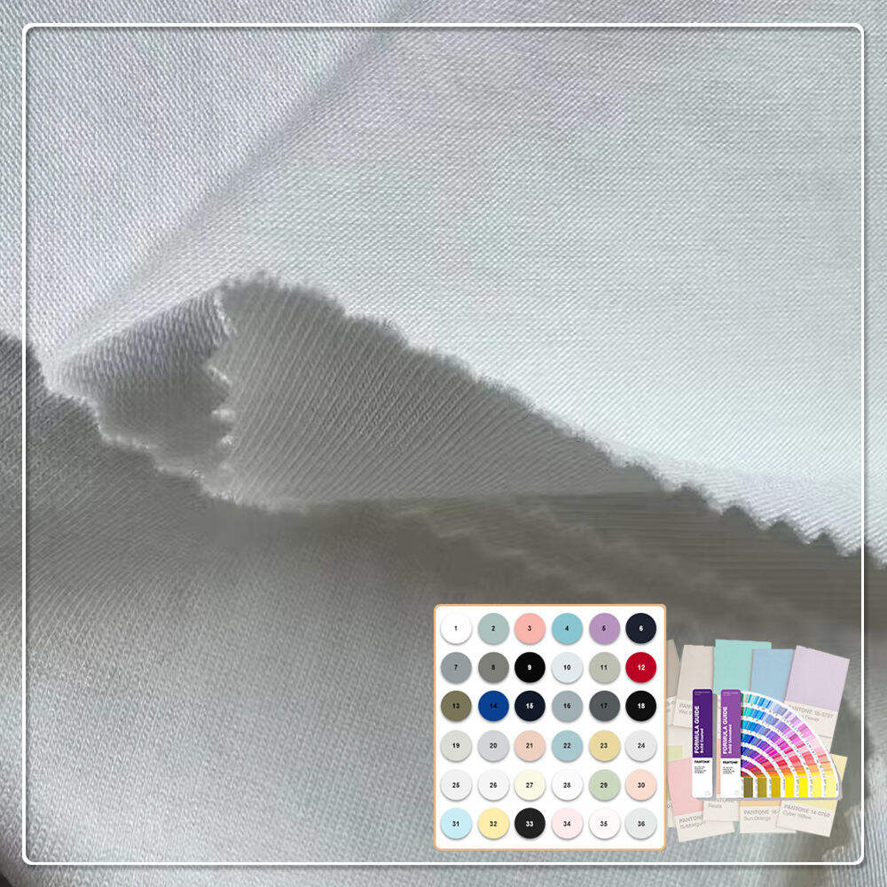 Eco-Friendly Stretch Breathable Wicking Bamboo Organic Cotton Spandex Jersey Fabric 270gsm 170cm for Baby Kids Clothing