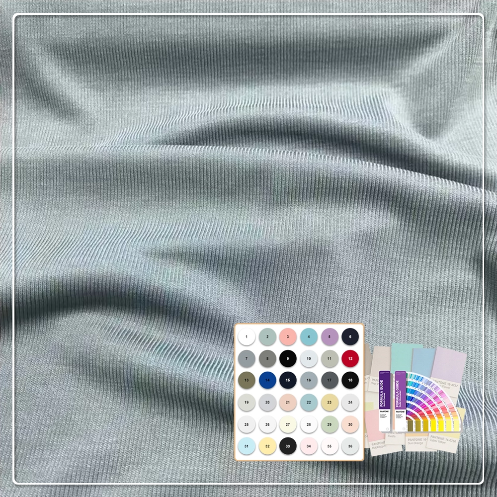 Tänderlinning slitstark, krympbeständig, antistatisk polyesterinterlockfabrik på 210 g/m², bredd 160 cm, certifierad enligt Oeko-Tex