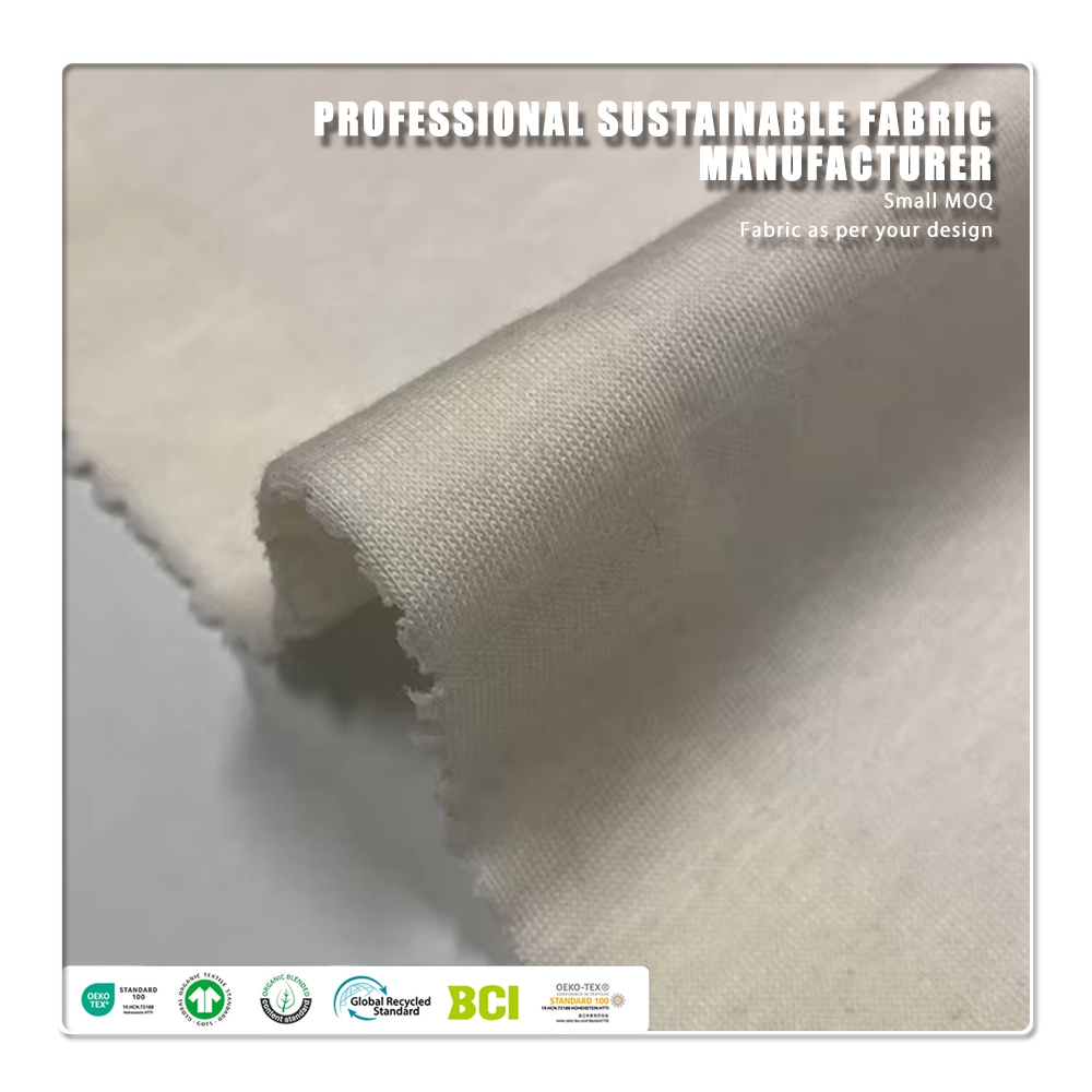 Mjuk 130 g/m² organisk miljövänlig 100 % bomullsfabric av merceriserad jersey med antibakteriella och fuktavvisande egenskaper för baby-, barn- och herrkläder