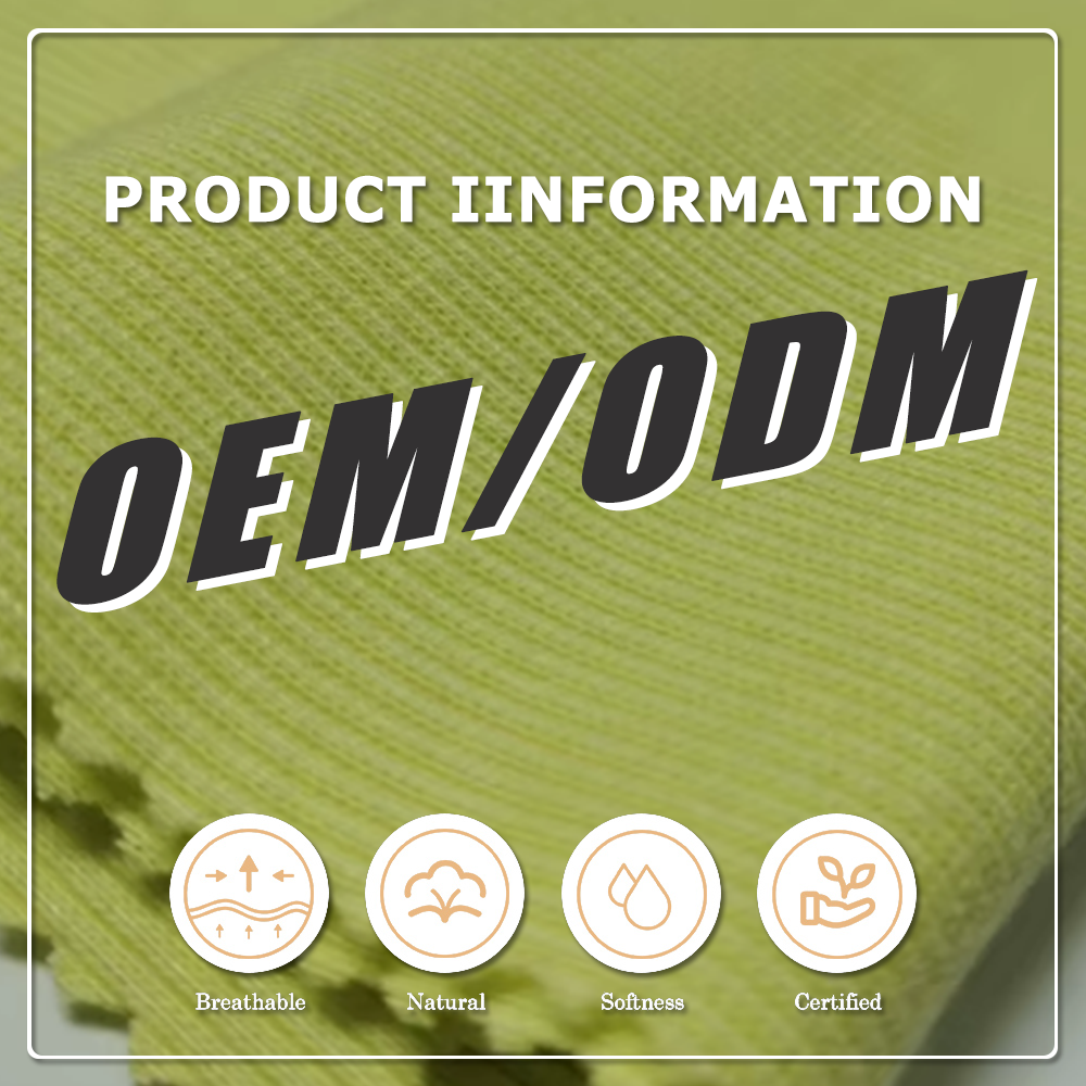 Komfortabel anti-pilling polyester-rayon-spandex 2x2 ribbväv, tungviktig 270 g/m², för krage eller manschett – tillverkas efter beställning