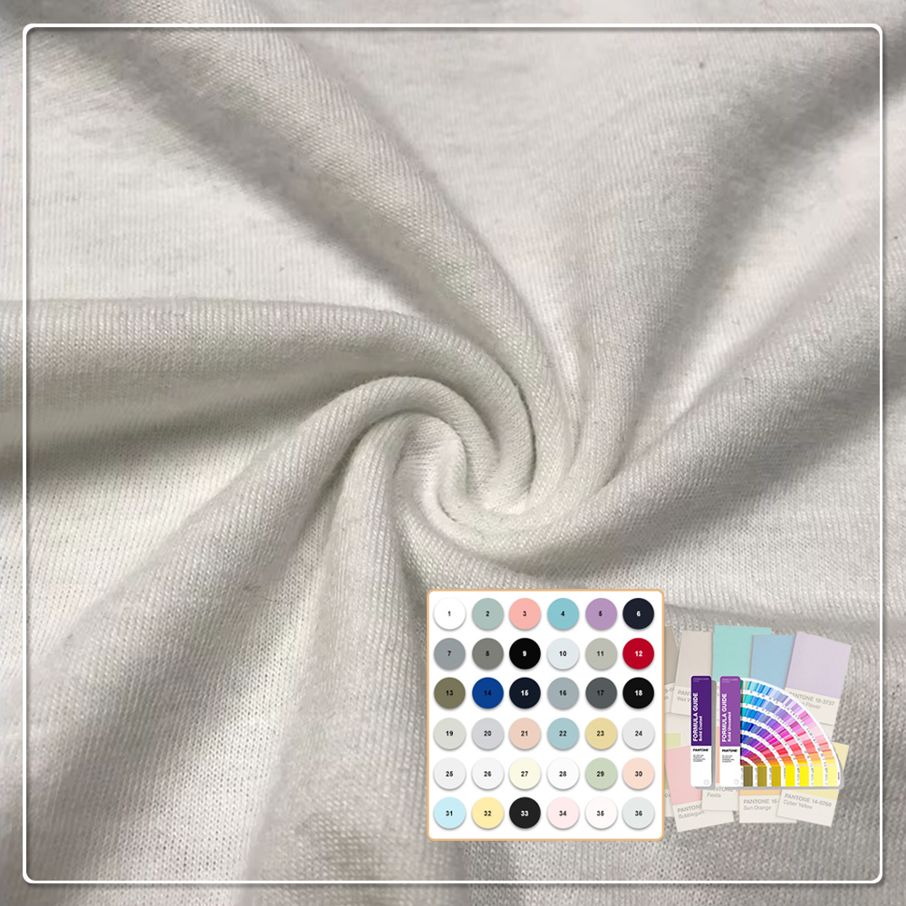High Quality Recycled Polyester/Cotton Jersey Fabric Anti-Pill Quick-Dry Breathable Features Yarn Dyed for Apparel Home Textiles
