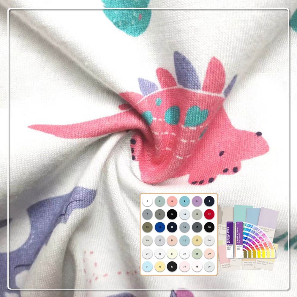 Healthy 100% Organic Cotton Eco-Friendly Breathable Stain Repellent Jersey Fabric for Children's Clothes