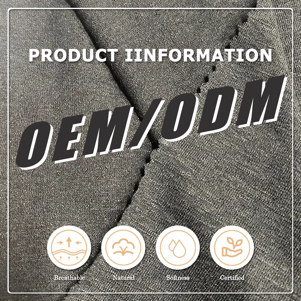 Bis-sell ta’ kumpanija: materjal ġerżi ta’ xemx puru (100%) b’140gsm, ekoloġiku, li jissorbi l-moistura u jippermetti l-brażz tal-ajru, għall-t-širts, id-dressijiet u l-vestits