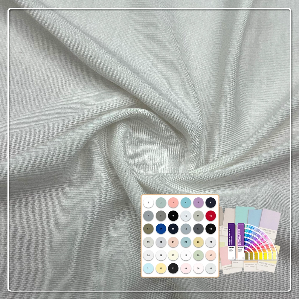 Soft, comfortable, light and breathable 160GSM 95% Bamboo 5% Spandex jersey fabric is suitable for women's underwear