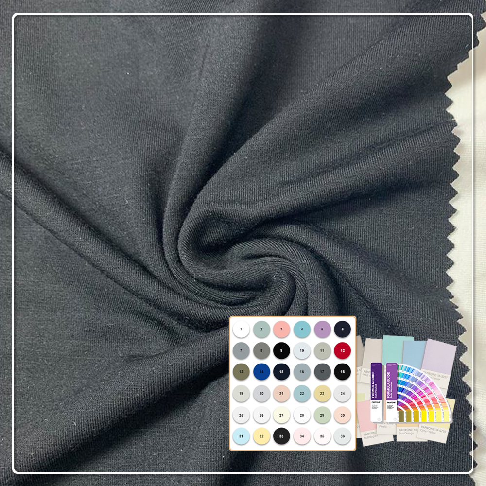 Vinilegt við umhverfið 200 g/m² úr óbevísuðu bambús-jerseyefni með andbakteríum-, rukkafangandi og öndunarfærri eiginleikum