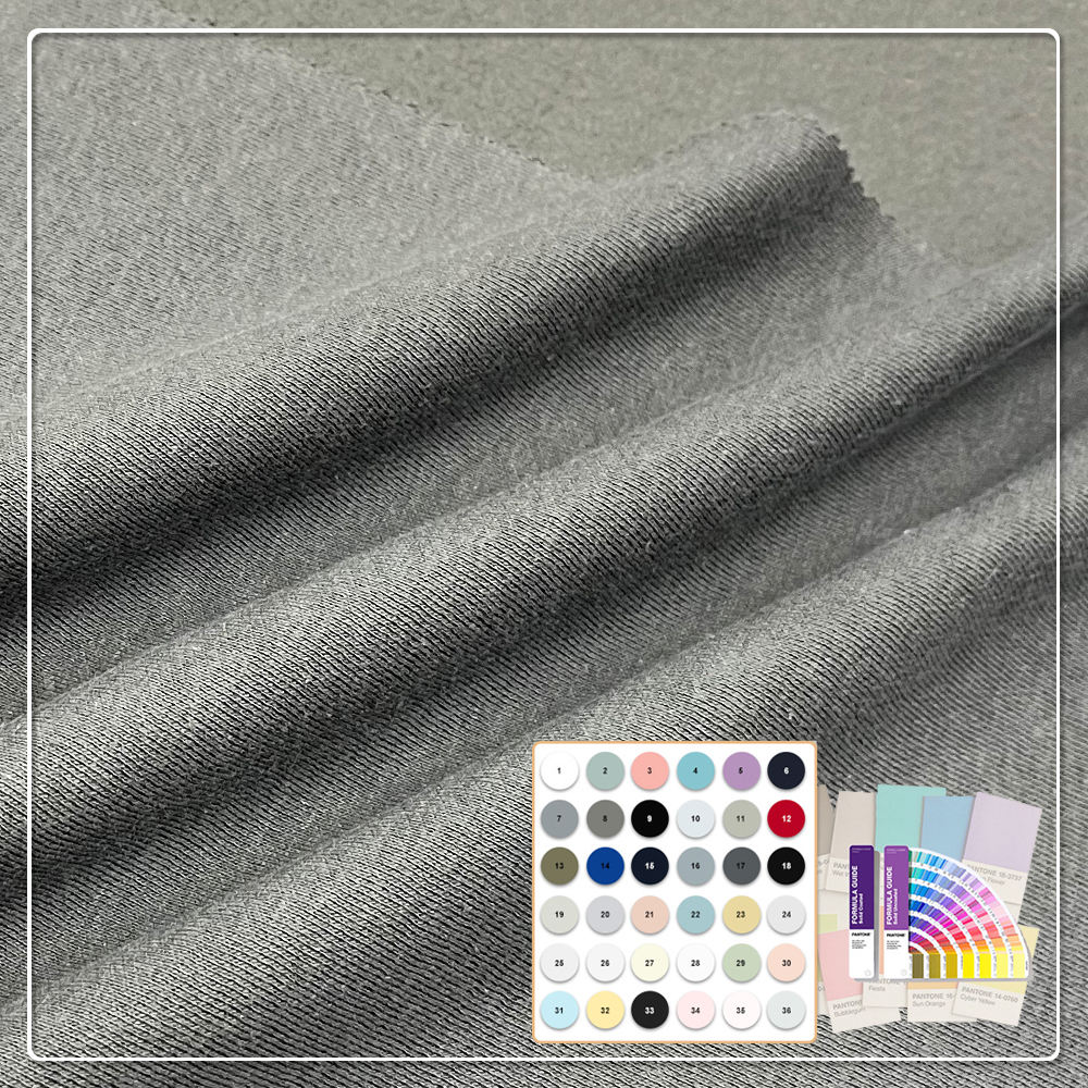 Certyfikowana Oeko-Tex i GRS rozciągliwa, miękka dzianinowa tkanina 90% modal 10% spandex w jednolitym kolorze do koszulek i bielizny