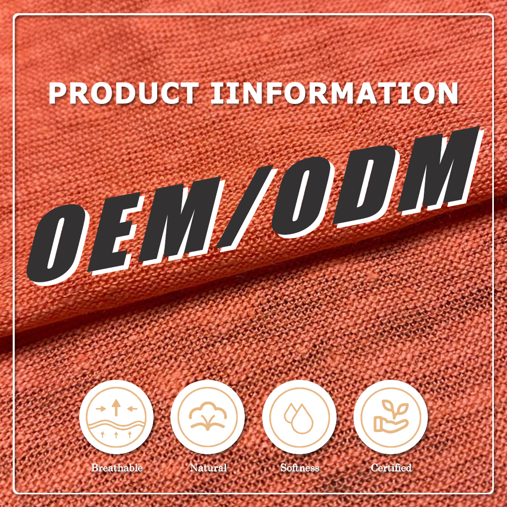 Organic Sustainable Knitted 100% Hemp Jersey Fabric Anti-UV Breathable Lightweight 190gsm 152cm Width for Sofa Covers Apparel