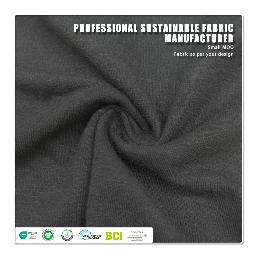 Moisture Wicking Abrasion-Resistant Waterproof 140gsm Eco-Friendly 55% Linen 45% Recycled Polyester Blend Fabric for Apparel