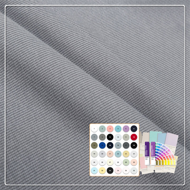 Extrem warm und wärmend 350g/m² 67% Bambus 28% Acryl 5% Spandex 2*2-Rippstrickstoff, geeignet für Rollkragenpullover und gestrickte Pullover