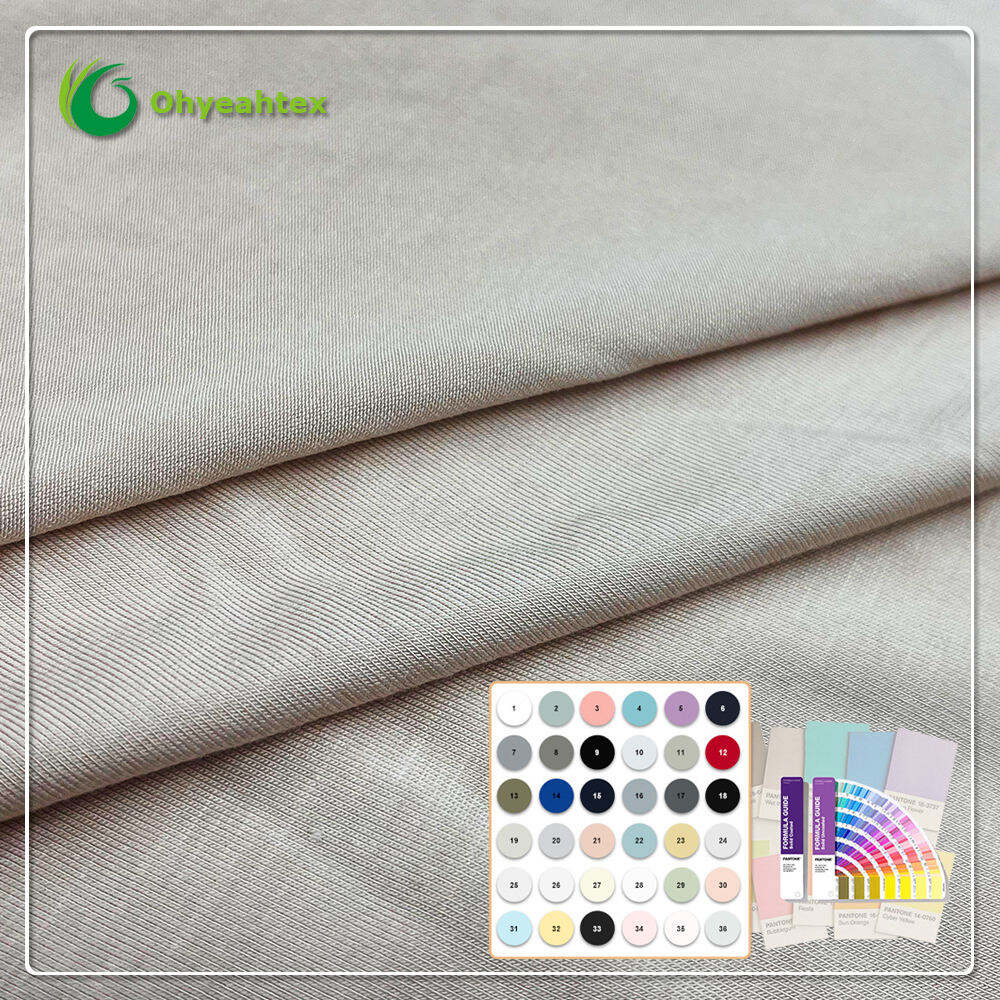 100 % Bambusfaser, atmungsaktiver, dehnbarer Jersey-Stoff, antibakteriell, feuchtigkeitsabsorbierend, für Sportbekleidung, T-Shirts, Bekleidung