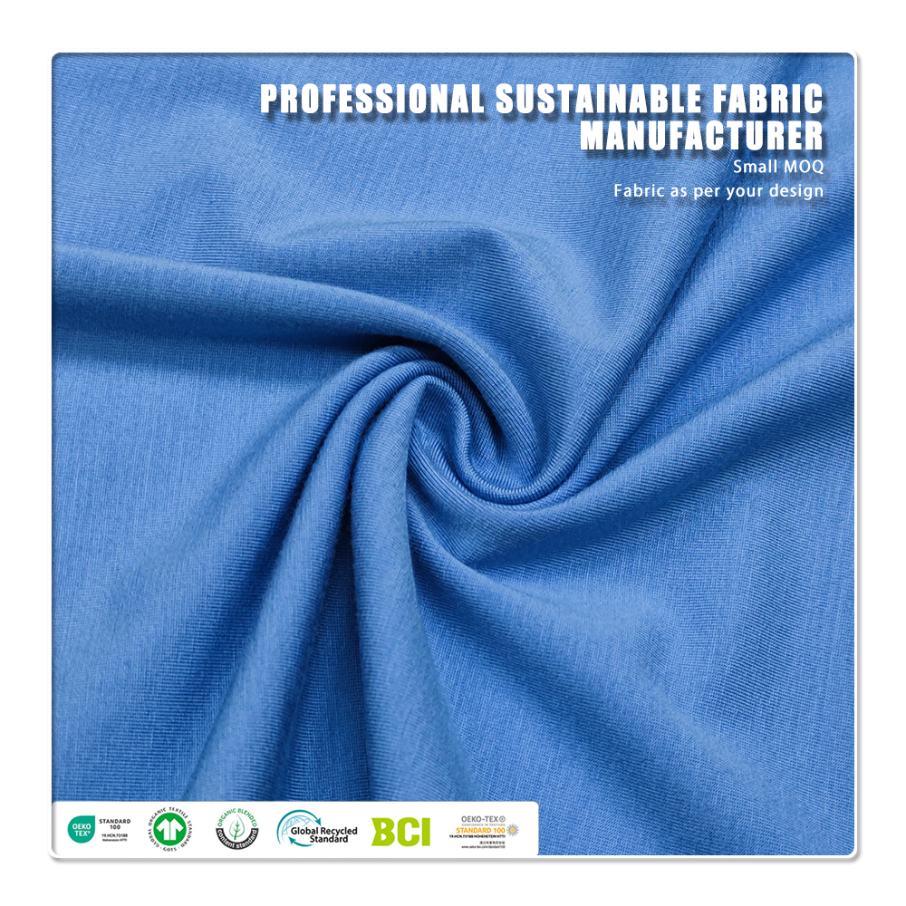 220GSM 100% Bamboo Fiber Anti-Bacteria Moisture-Absorbent Eco-Friendly Bamboo Spandex Jersey Fabric