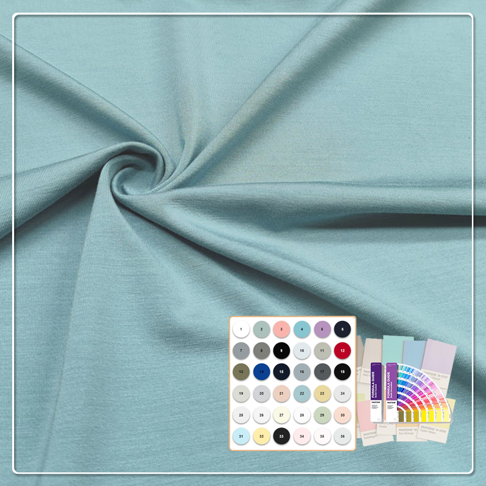 Umweltfreundliches Stretchgewebe aus Modal/Spandex mit Feuchtigkeitsabsorption, atmungsaktiv und saugfähig, 200 g/m², 175 cm Breite, für Bekleidung