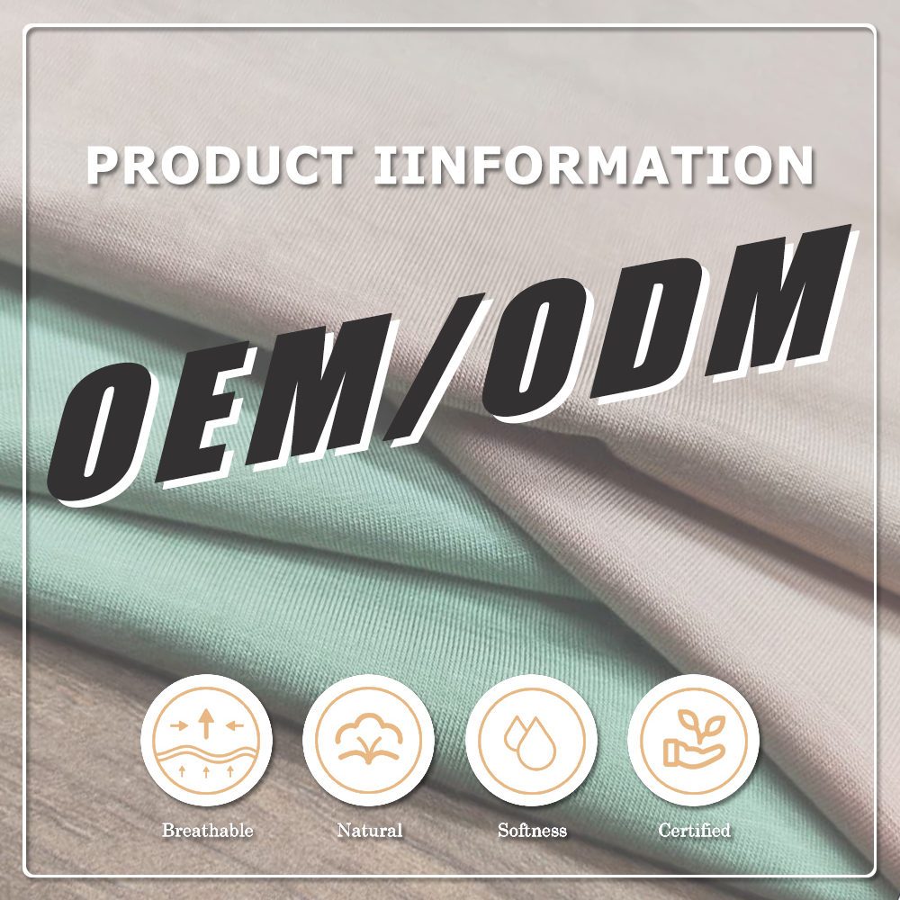 Breathable Eco-Friendly High Quality 90% Bamboo Lyocell 10% Spandex Plain Jersey Fabric for T-Shirts and Sleepwear