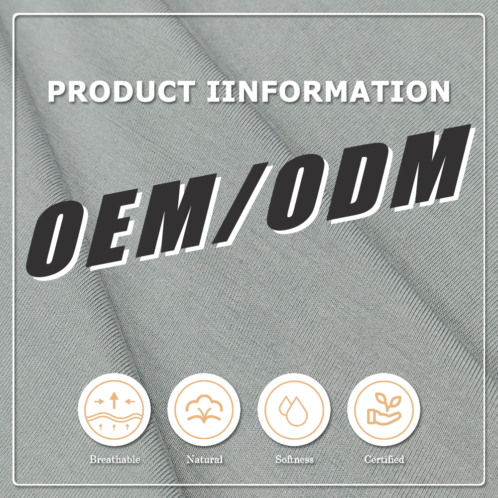 92% bambusz, 8% spandex, 260 g/m², 170 cm szélességű, környezetbarát nyújtható kötött anyag egyedi nyomtatott mintákkal ruházatra és háztartási textíliákra