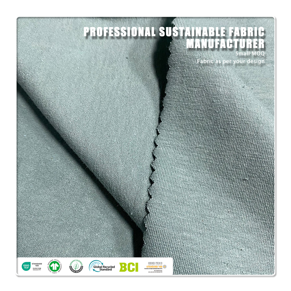 Bio-Baumwoll-Spandex-Jersey-Stoff – umweltfreundlich, dehnbar, feuchtigkeitsabsorbierend und atmungsaktiv für Damen-Aktivbekleidung und Sportbekleidung