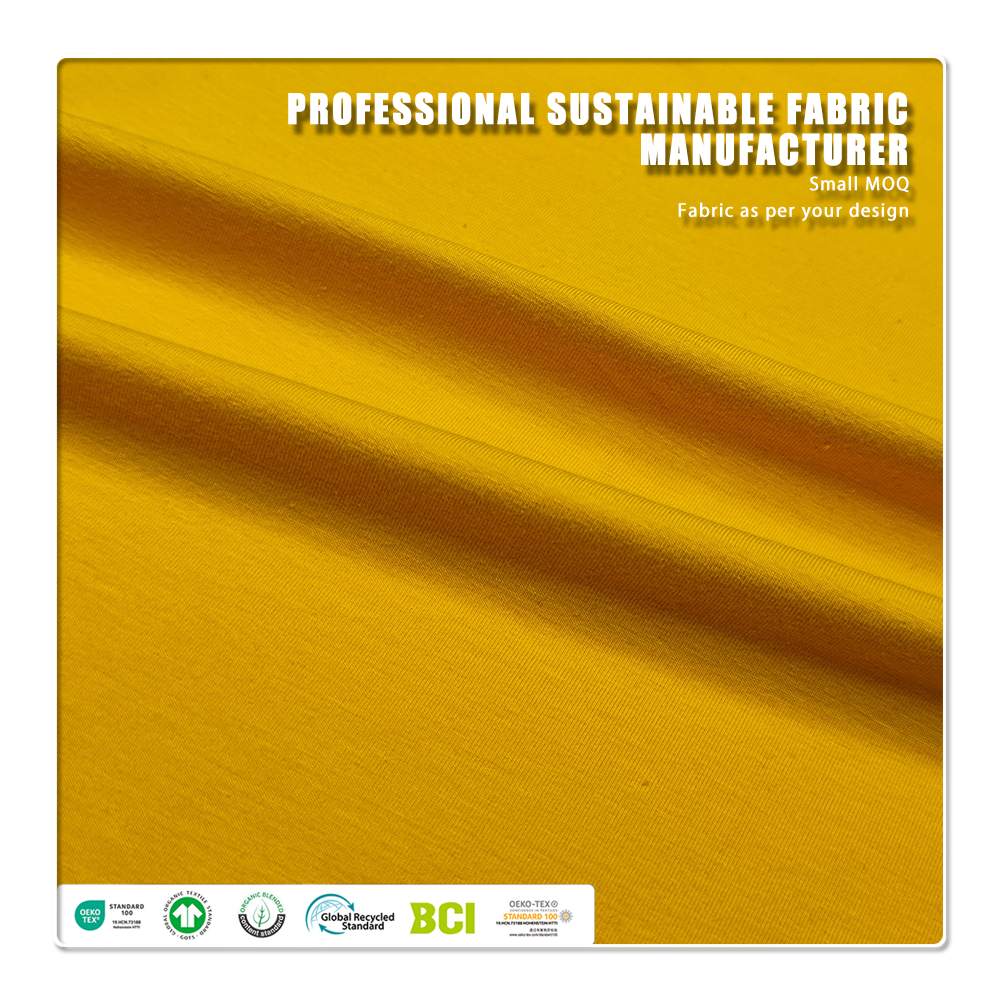 180 gsm 92 % bomull 8 % spandex jerseytyg är lämpligt för grundskiktströjor och klänningar