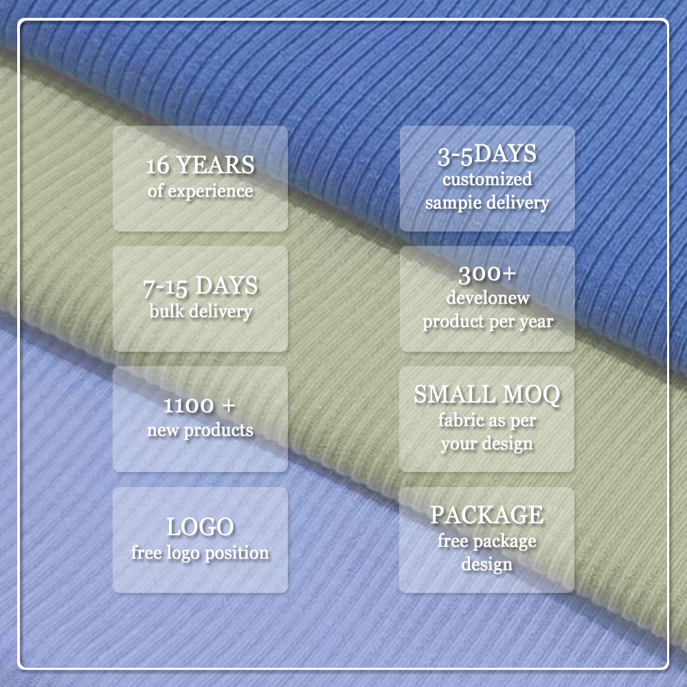 Organisk miljövänlig 210 g/m² 56 % Modal, 37 % Acetat, 7 % Spandex, elastisk 2x2 ribbstickad tyg för klänningar till kvinnor samt barn- och bebiskläder