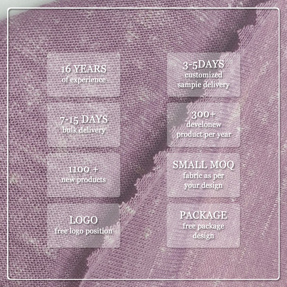 Knitting 100% Linen Anti-Pill Eco-Friendly Breathable Lightweight Single Jersey Fabric for Baby Garment