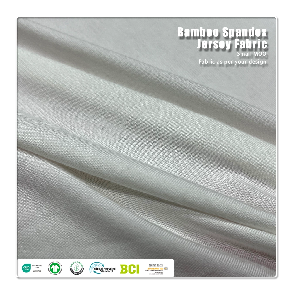 Soft, comfortable, light and breathable 160GSM 95% Bamboo 5% Spandex jersey fabric is suitable for women's underwear