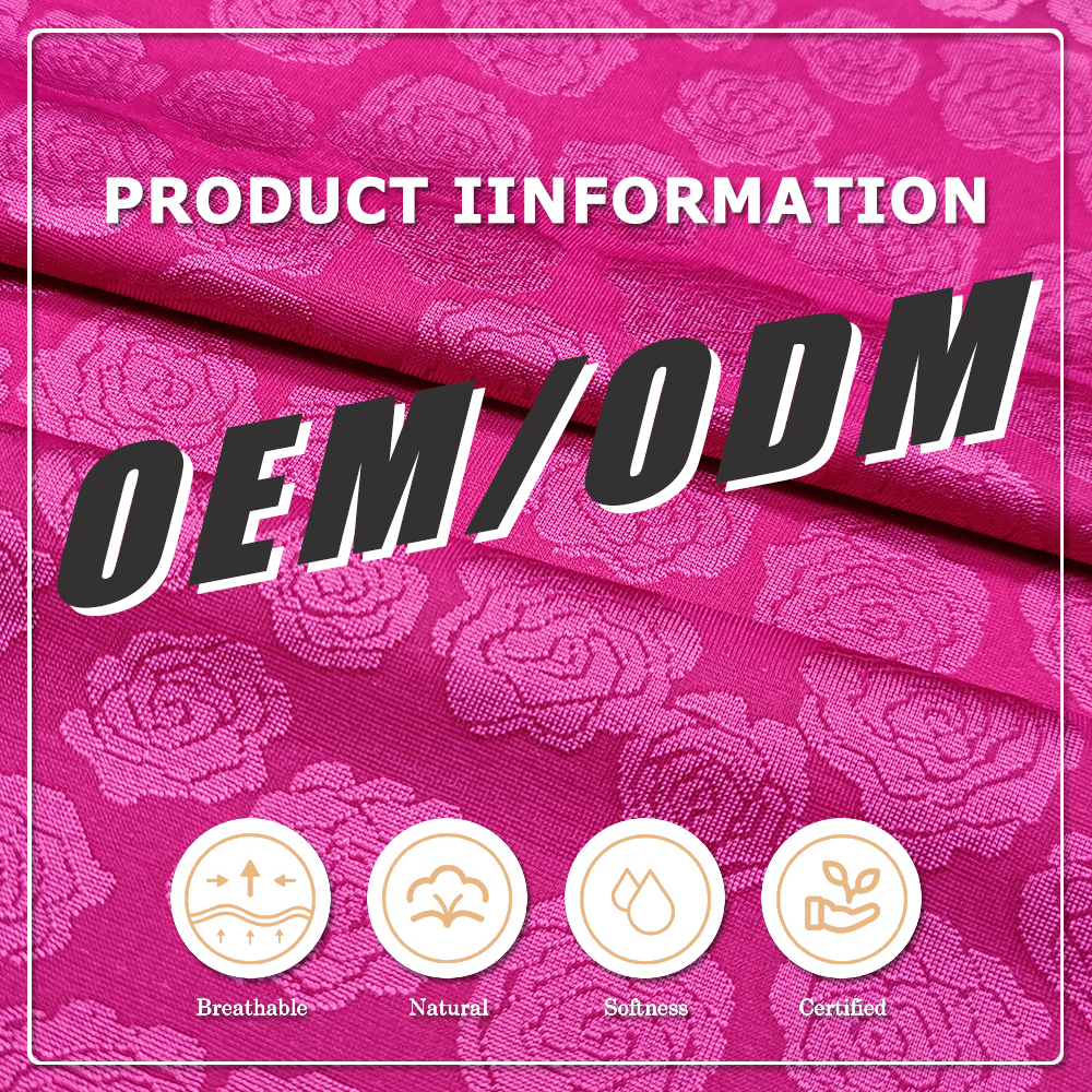 Elegant Rose Jacquard Stretch Fabric for Women's Fashion