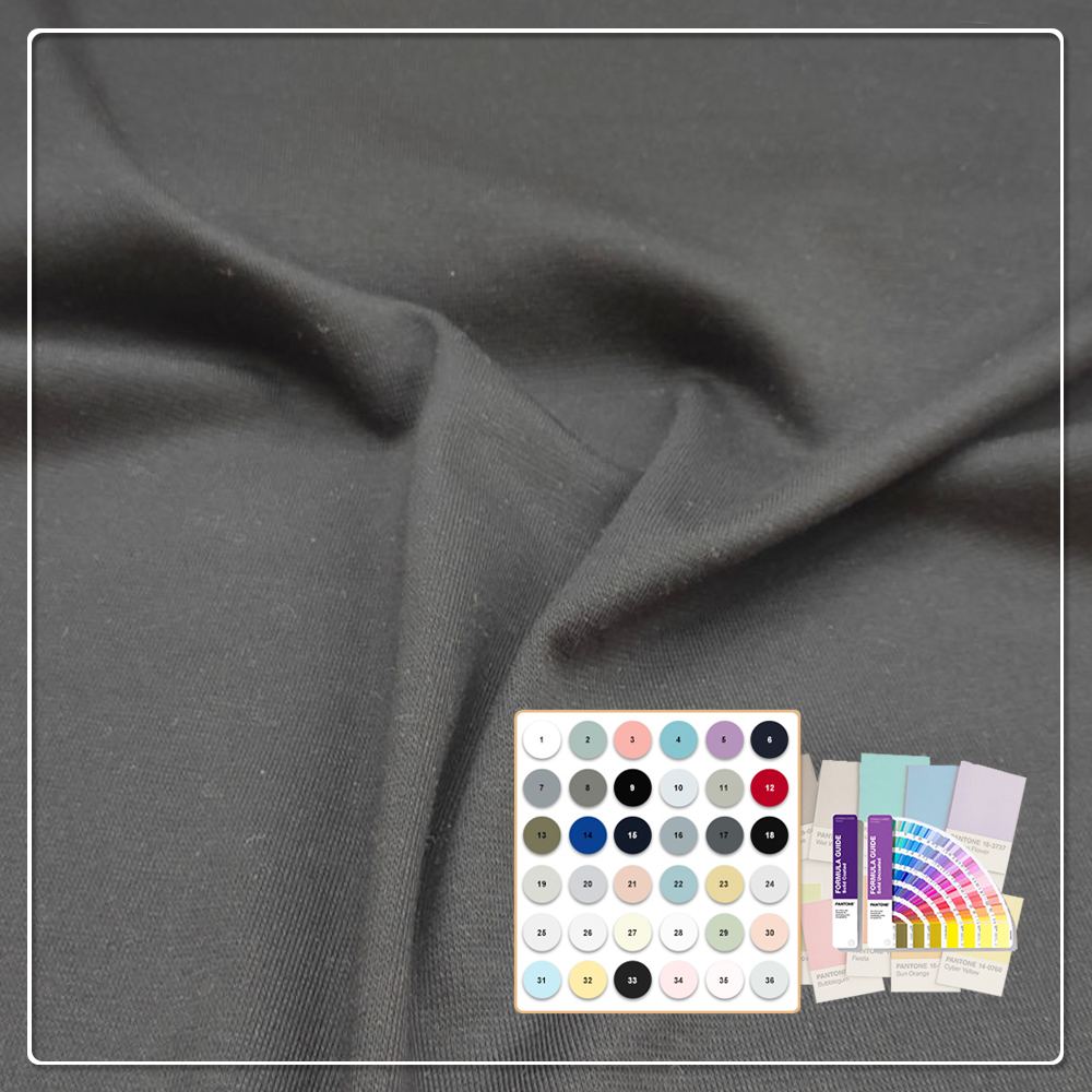 Skin-Friendly Anti-Bacteria Moisture-Absorbent 67% Bamboo 28% Organic Cotton 5% Spandex 1*1 Rib Fabric for Baby & Kids Clothing