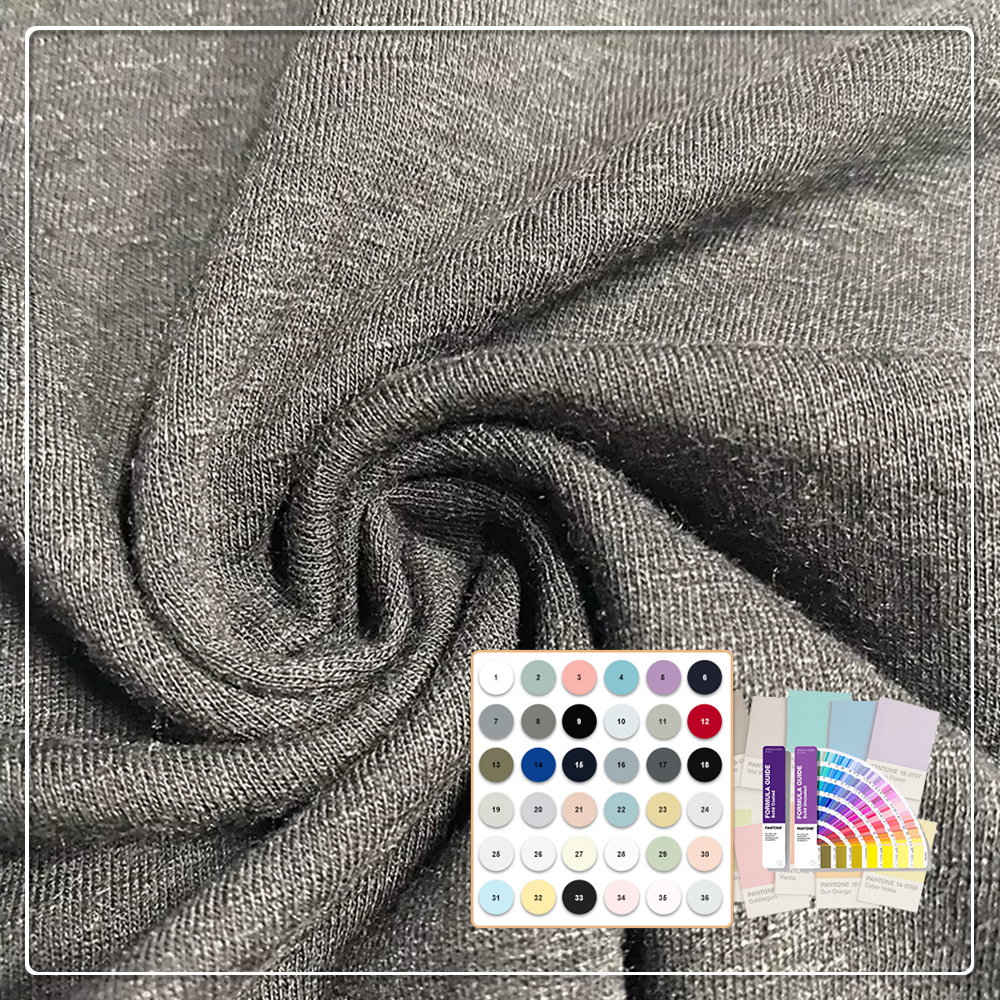 थोक में 140 जीएसएम, 100% लिनन जर्सी कपड़ा, पर्यावरण-अनुकूल, नमी-अवशोषक और श्वसनीय, टी-शर्ट्स, पोशाकों और वेस्ट्स के लिए नमी अवशोषक कपड़ा