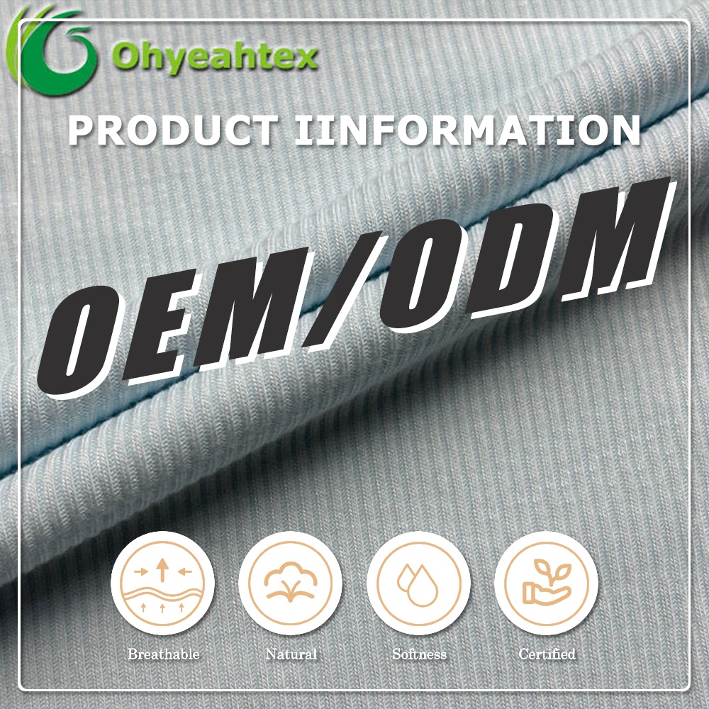 Super Comfortable 95%Bamboo 5%Spandex Anti-Bacteria Quick-Dry Summer Shirt Men Eco Knitted Fabric Medium Weight