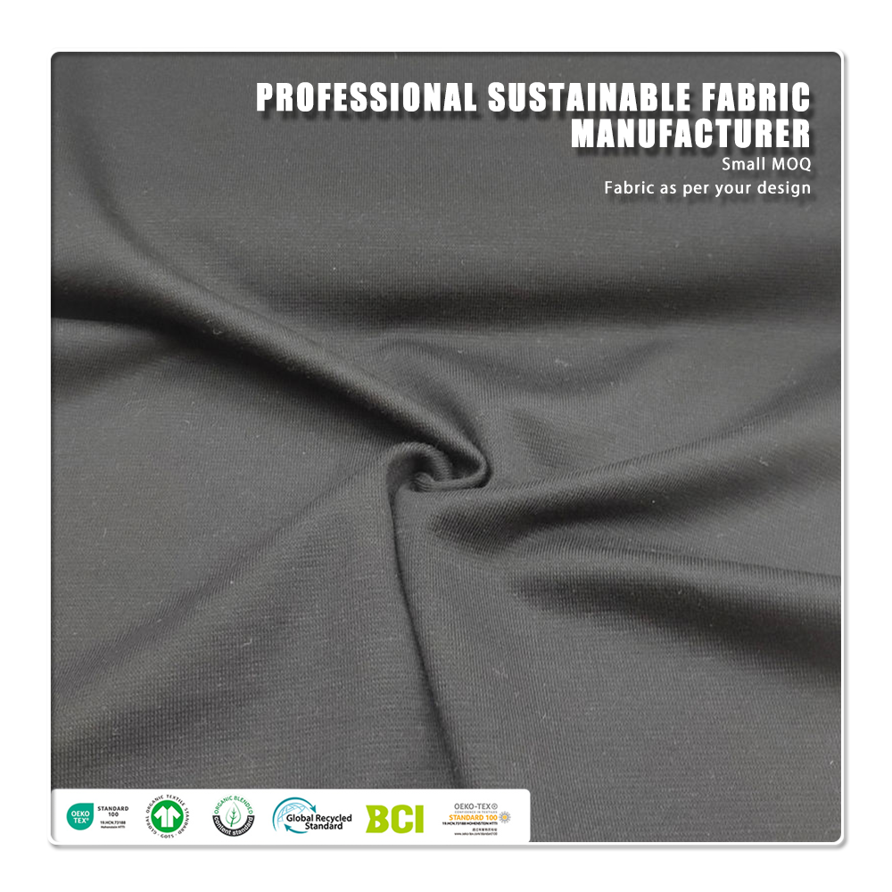 Skin-Friendly Anti-Bacteria Moisture-Absorbent 67% Bamboo 28% Organic Cotton 5% Spandex 1*1 Rib Fabric for Baby & Kids Clothing