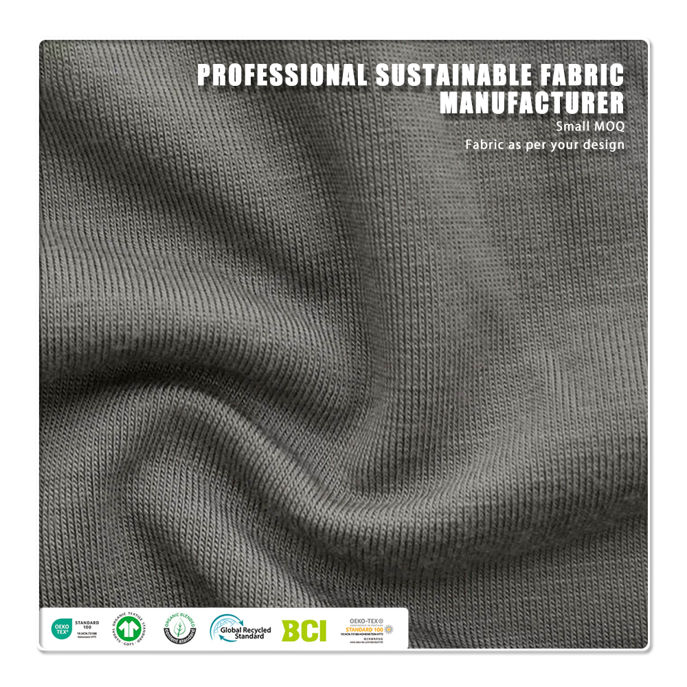 Raktáron: 6 színben, 100% bambuszrostból készült jersey anyag, antibakteriális, nedvességet felszívó, gyors szárazodású, környezetbarát anyag nőknek és férfiaknak szánt pólókhoz