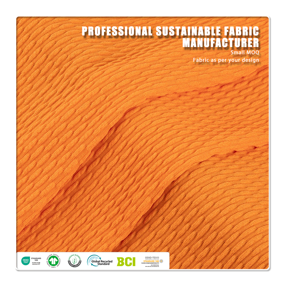 95% Polyester 5% Elastane Bubble Crinkle Knit Fabric - High Elasticity Eco-Friendly Dyed for Dresses & Swimwear