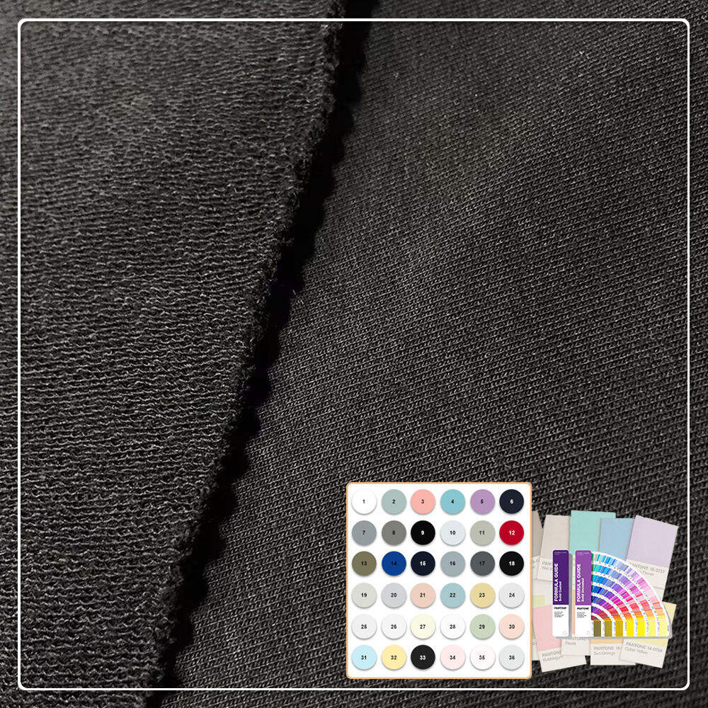 Organic Bamboo/Cotton/Spandex Anti-UV Eco-Friendly Heavyweight Knitted French Terry Fabric for Hoodies & Sportswear