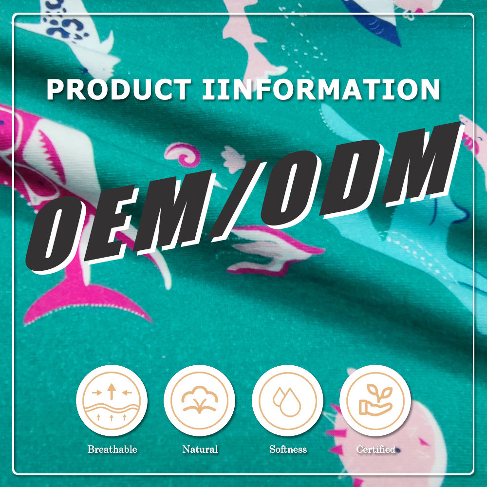 نسيج جيرسي قطن عضوي 100% معتمد من Oeko-Tex، 200 جم/م² / 160 سم – للملابس النسائية للأطفال والفساتين