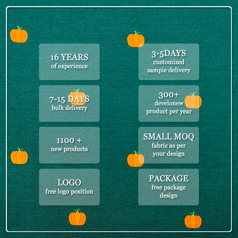 Festive Pumpkin Print Bamboo Cotton Spandex Jersey – 70% Bamboo 25% Cotton 5% Spandex, 260gsm Medium-Weight, 170cm Width, Soft Stretchable Fabric for Autumn Apparel, Loungewear & Holiday Fashion