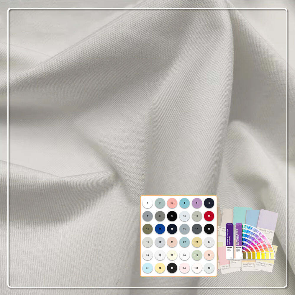 185 g/m² eko-przyjazny, oddychający, niestandardowy materiał odzieżowy: 95% bawełna, 5% spandex, dzianina jersey